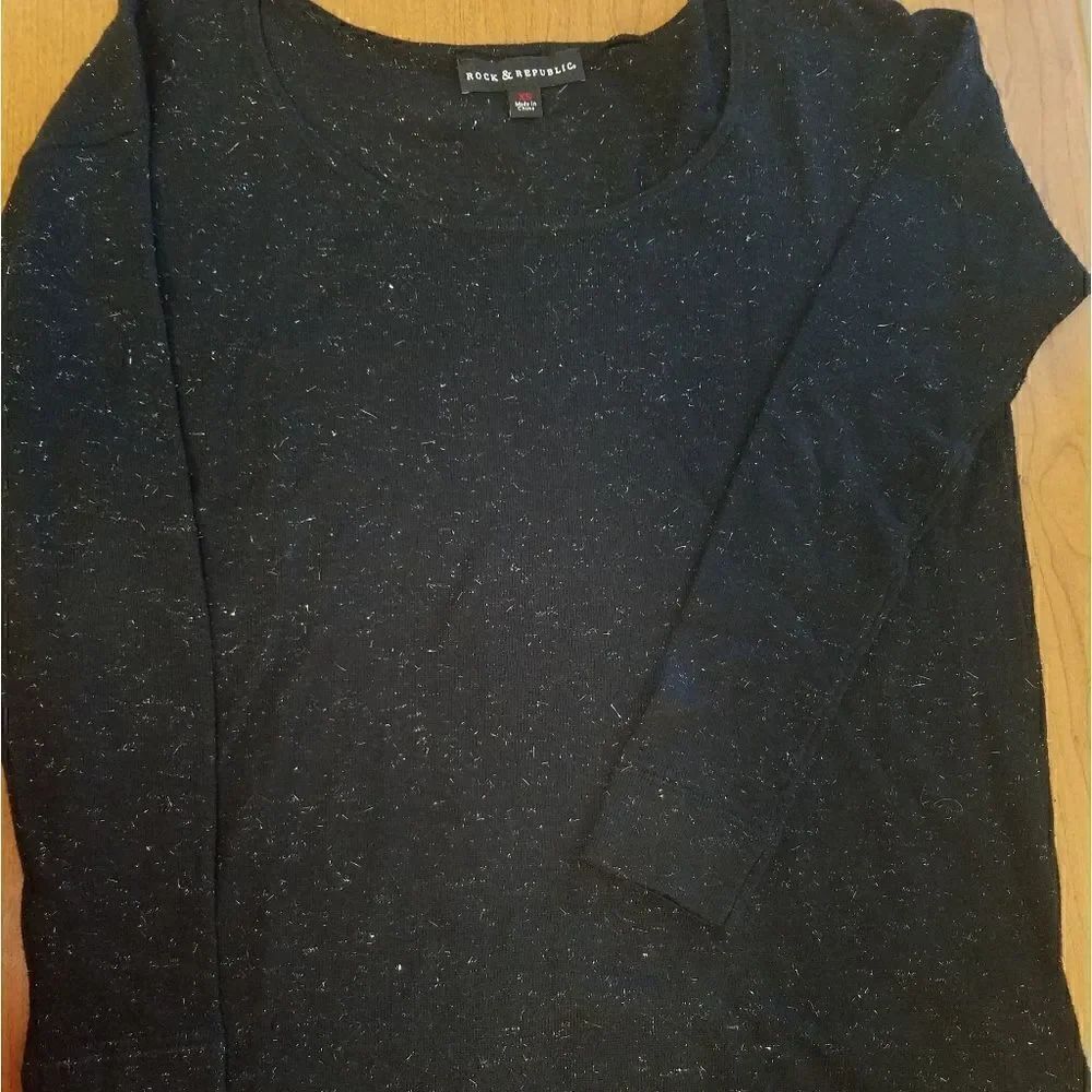 Rock & Republic XS black sparkle sweater.
